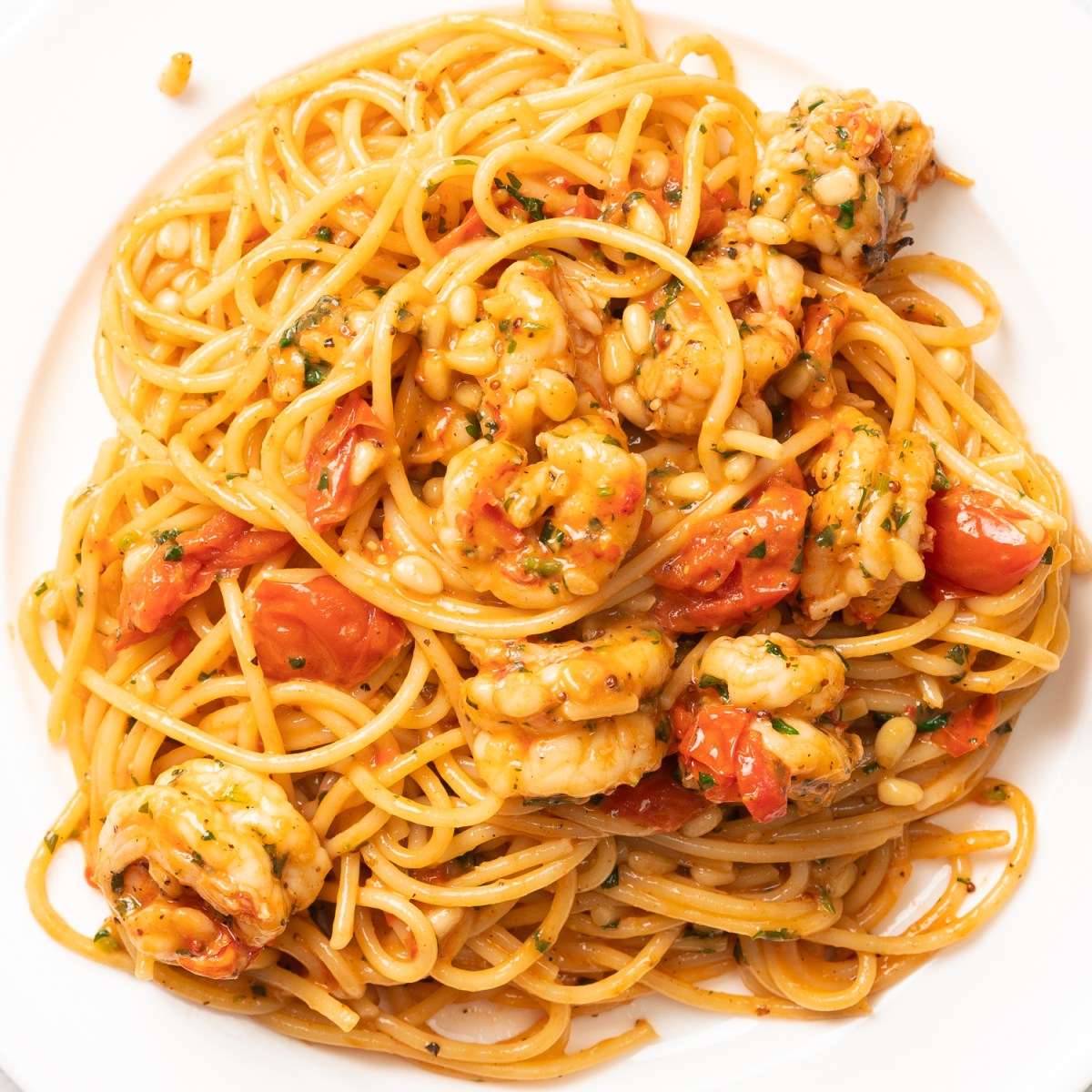 LANGOUSTINE PASTA WITH&nbsp;TOMATOES