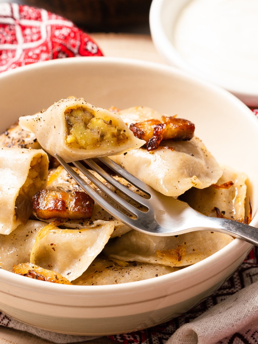 UKRAINIAN VARENYKY WITH POTATOES AND FRIED&nbsp;ONIONS